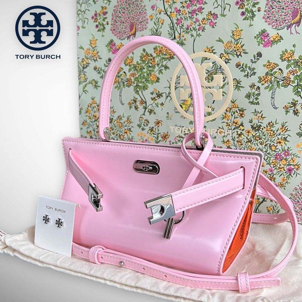 New Tory Burch Lee Radziwill Petite High-Shine Cat Eye Bag